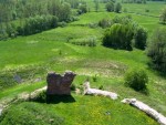 Widok z baszty bolesławieckiej - ruiny zamku i Prosna
